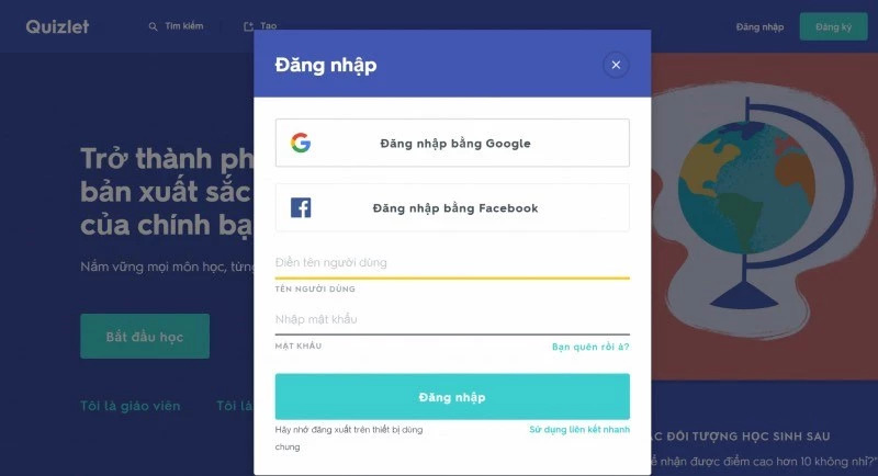 Quizlet - Tạo và quản lý bộ thẻ ghi nhớ