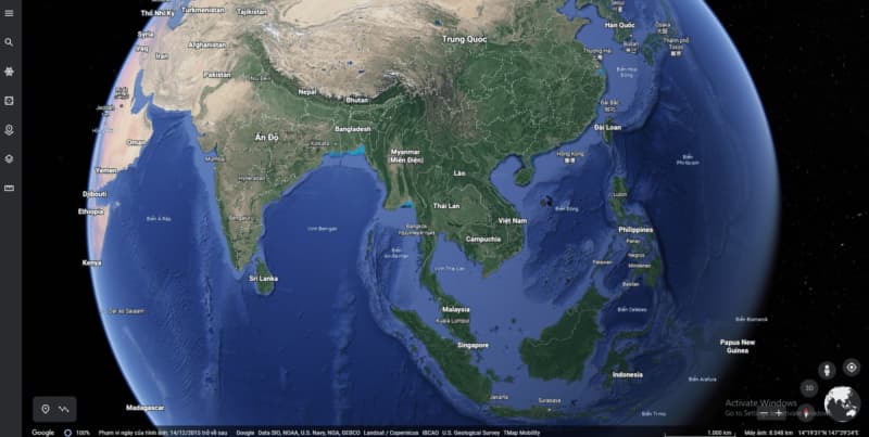 Google Earth - Cách dùng Google Earth trên trình duyệt