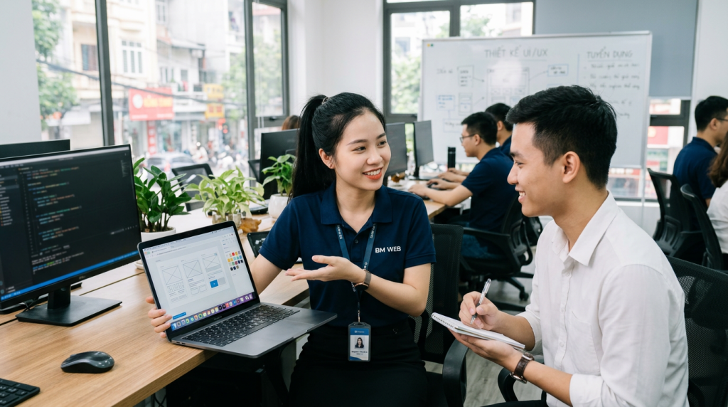 BM Web tuyển dụng: Việc làm thiết kế website, môi trường năng động