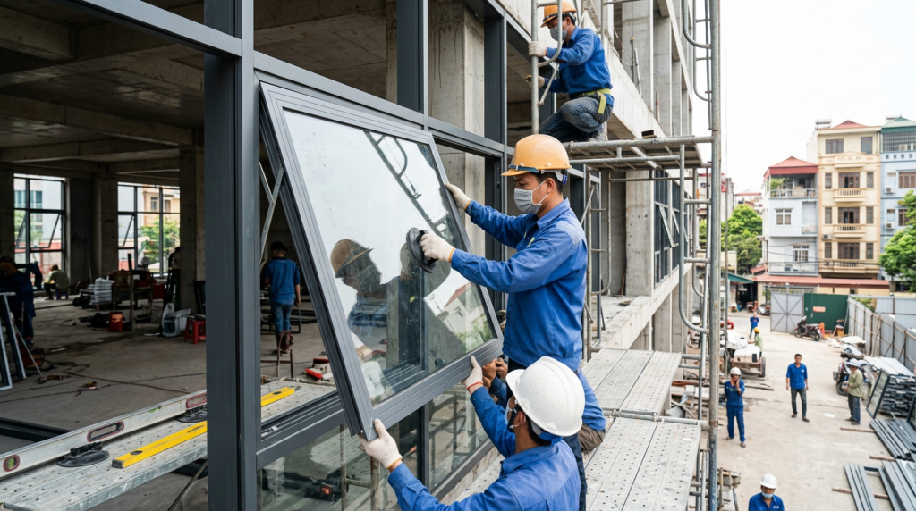 Cần tuyển gấp thợ nhôm kính: Thu nhập tính theo ngày hoặc theo m2