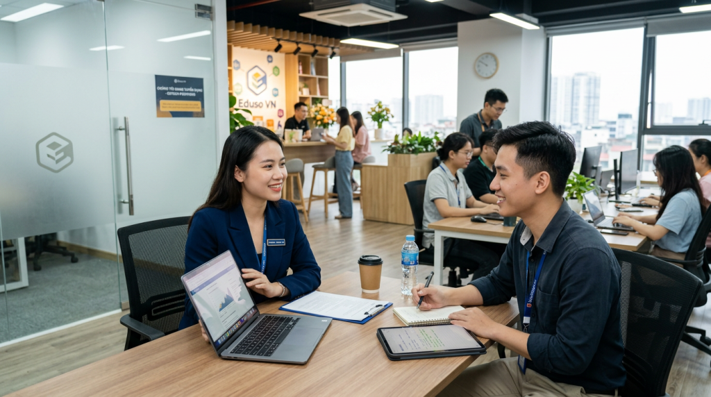 Eduso VN tuyển dụng nhân sự EdTech: Lương thưởng cạnh tranh, xét tăng lương định kỳ