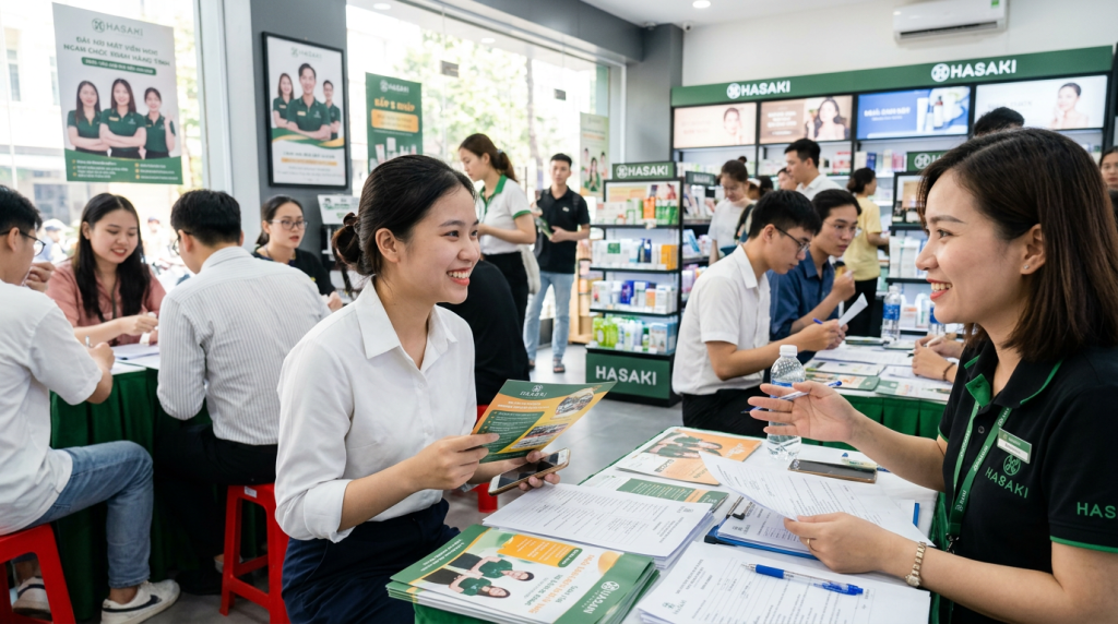 Hasaki tuyển dụng: Cơ hội việc làm hấp dẫn tại chuỗi mỹ phẩm hàng đầu