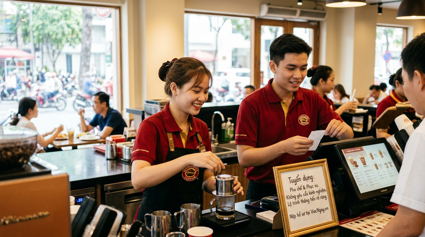 highlands coffee tuyển dụng