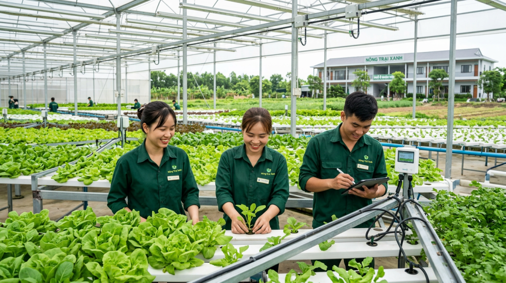 Nông Trại Xanh tuyển dụng: Việc làm nông nghiệp công nghệ cao, có hỗ trợ chỗ ở