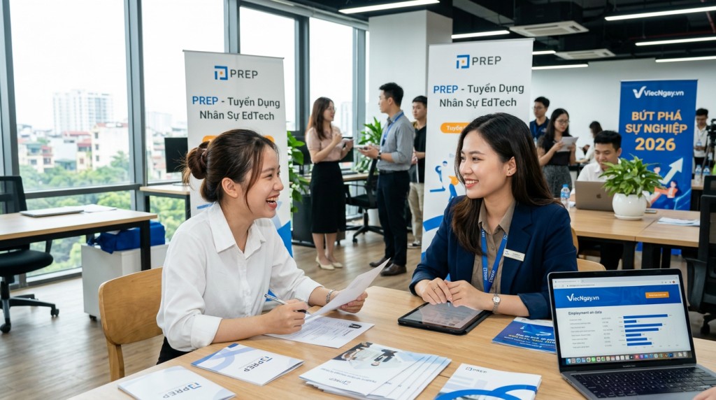 PREP tuyển dụng nhân sự EdTech: Môi trường trẻ, lương thưởng tốt