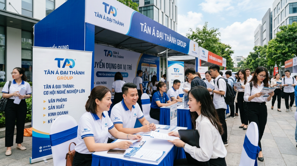 Tân Á Đại Thành tuyển dụng đa vị trí: Gia nhập tập đoàn lớn