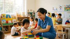 Tuyển Bảo mẫu trường mầm non: Không yêu cầu bằng cấp, bao ăn trưa