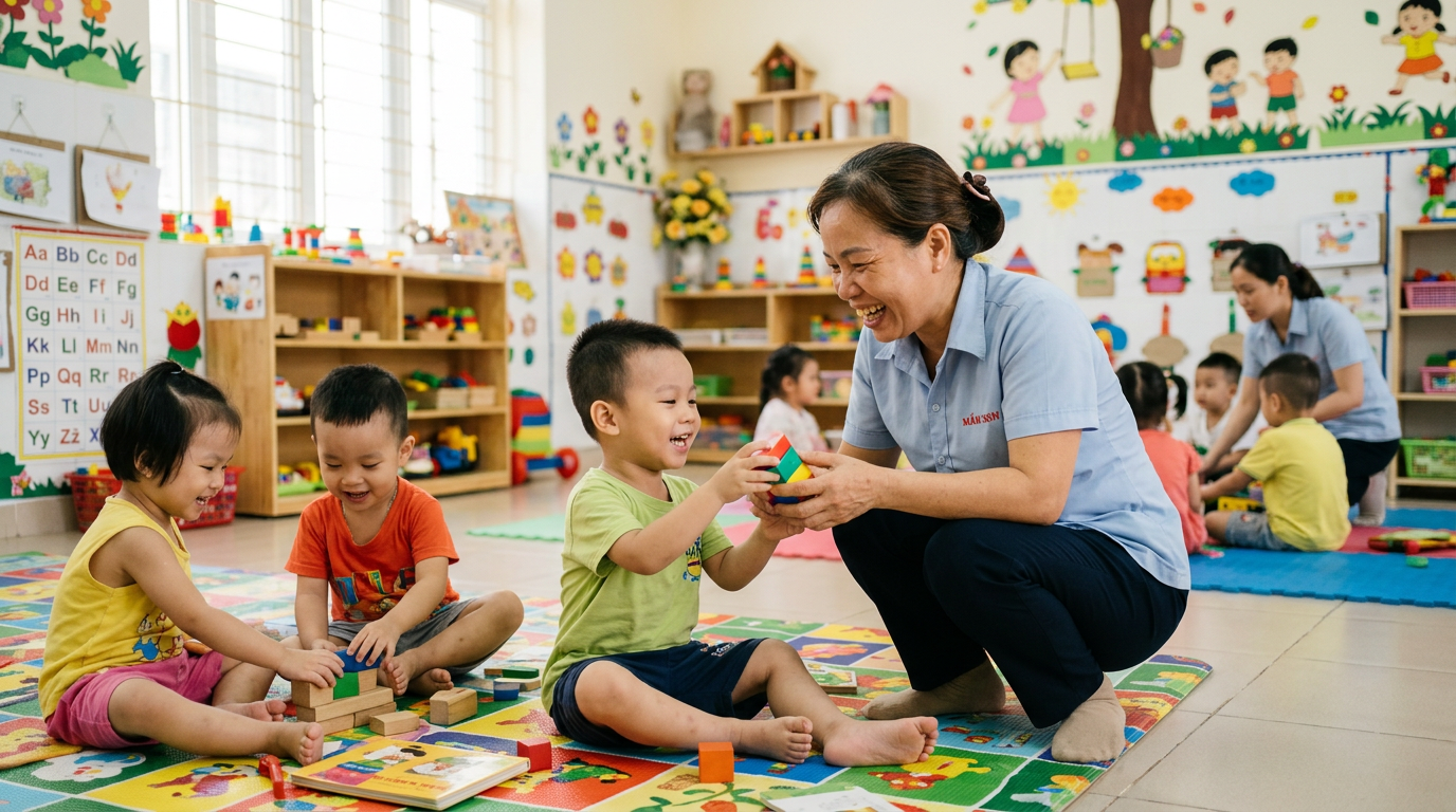 tuyển dụng bảo mẫu mầm non