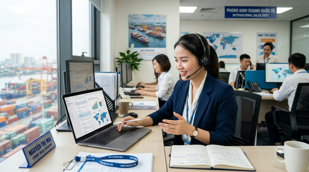 Tuyển dụng nhân viên Export Sales (Xuất khẩu): Lương cứng cao + % hoa hồng