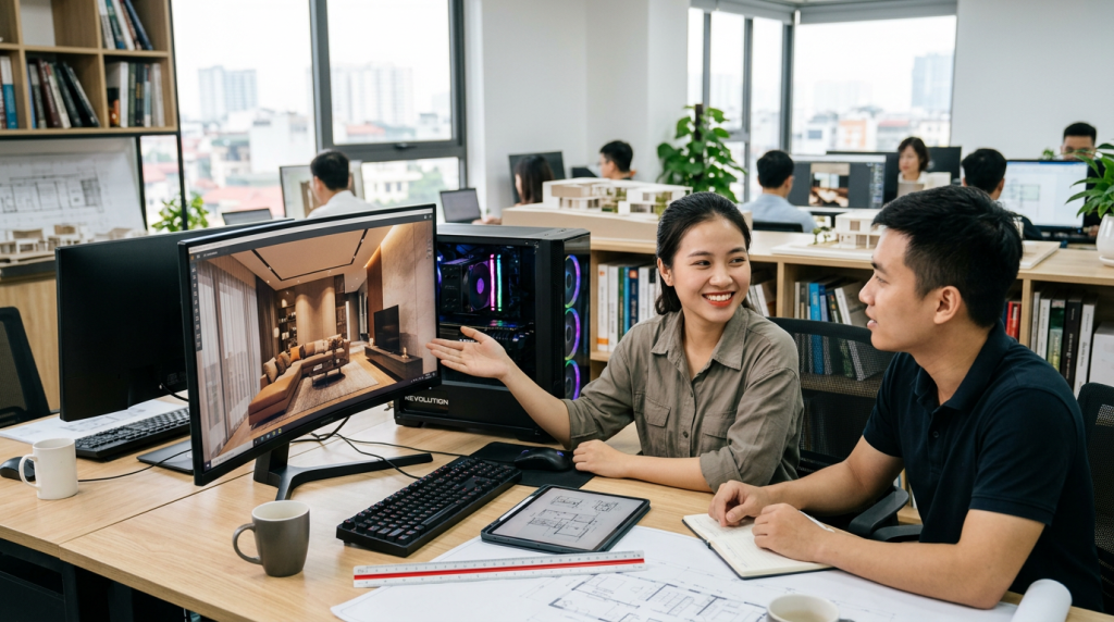 Tuyển Kiến trúc sư nội thất: Thỏa sức sáng tạo, hỗ trợ render máy cấu hình cao