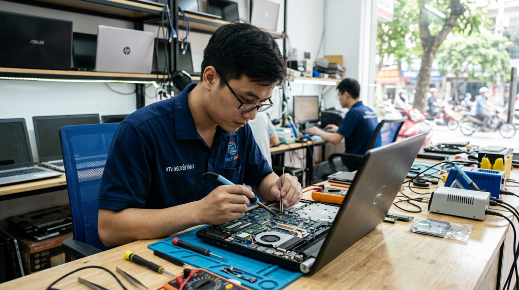 Tuyển Kỹ thuật viên sửa chữa máy tính: Lương cứng + Hoa hồng dịch vụ