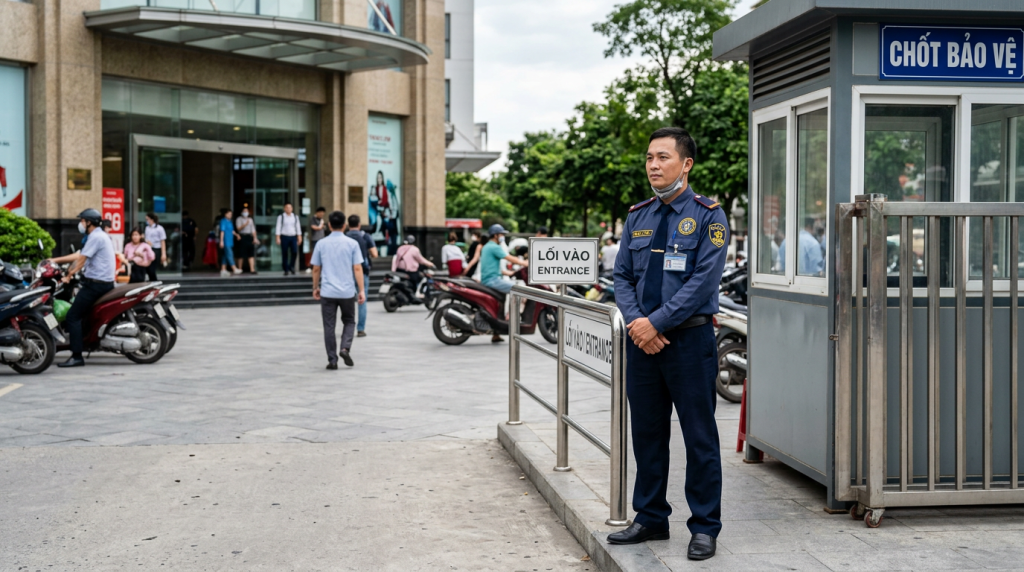 Tuyển nhân viên bảo vệ: Bao ăn ở, nhận việc đi làm ngay không cần cọc