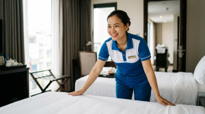 Tuyển nhân viên Buồng phòng khách sạn: Bao cơm ca, chế độ BHYT đầy đủ