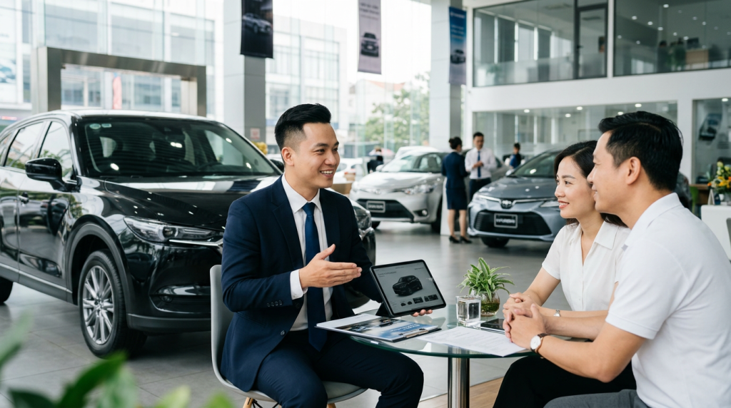 Tuyển Sales ô tô: Thưởng doanh số cực khủng, môi trường chuyên nghiệp