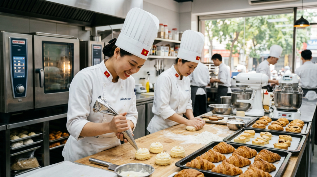 Tuyển thợ làm bánh Âu/Á: Môi trường bếp chuyên nghiệp, lương theo tay nghề