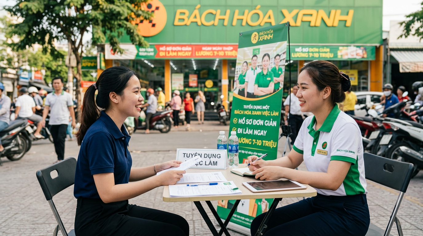 việc làm bách hóa xanh