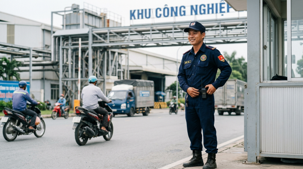 Việc làm Bảo vệ KCN: Không yêu cầu bằng cấp, có nhà đội cho nhân viên