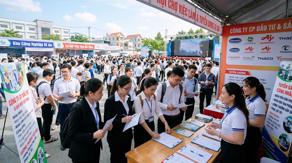 Việc làm Dĩ An Bình Dương: Các công ty đang tuyển gấp số lượng lớn