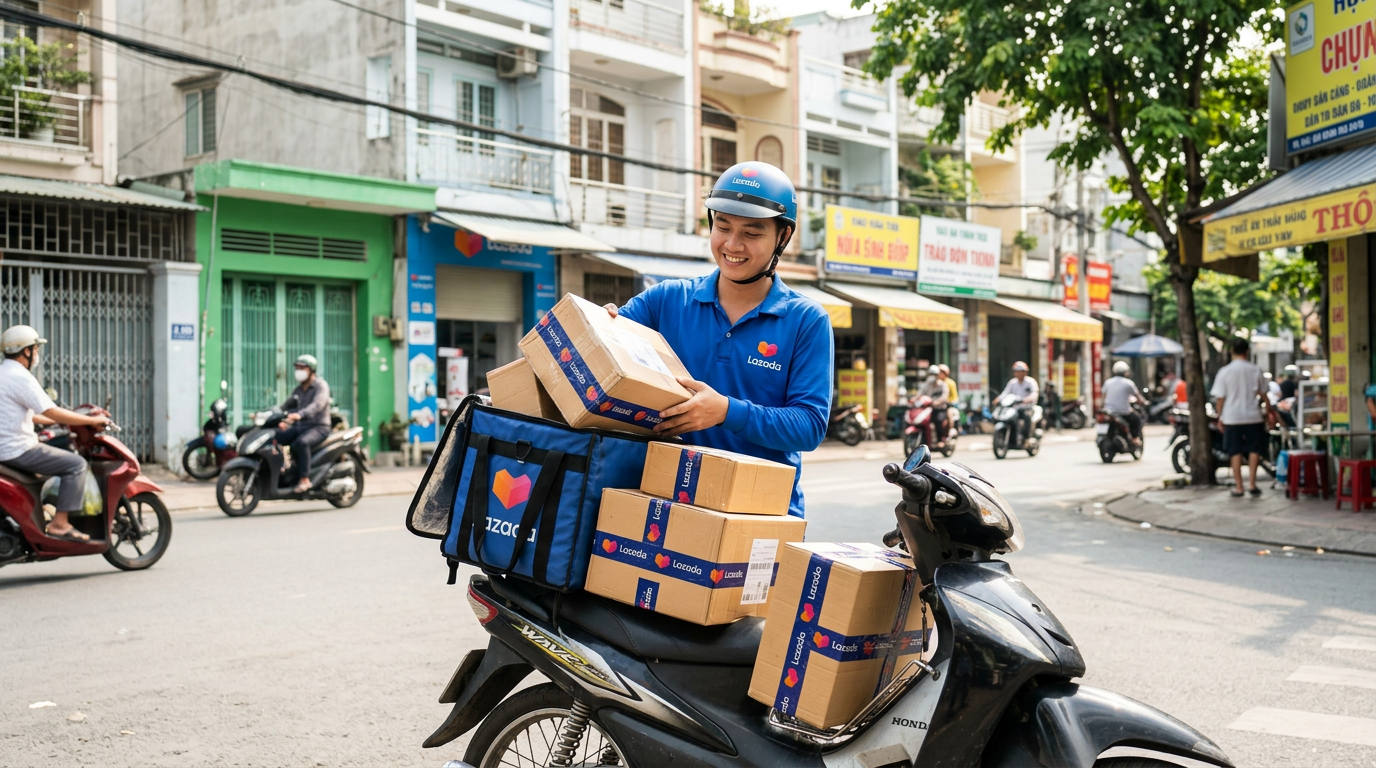 việc làm giao hàng lazada