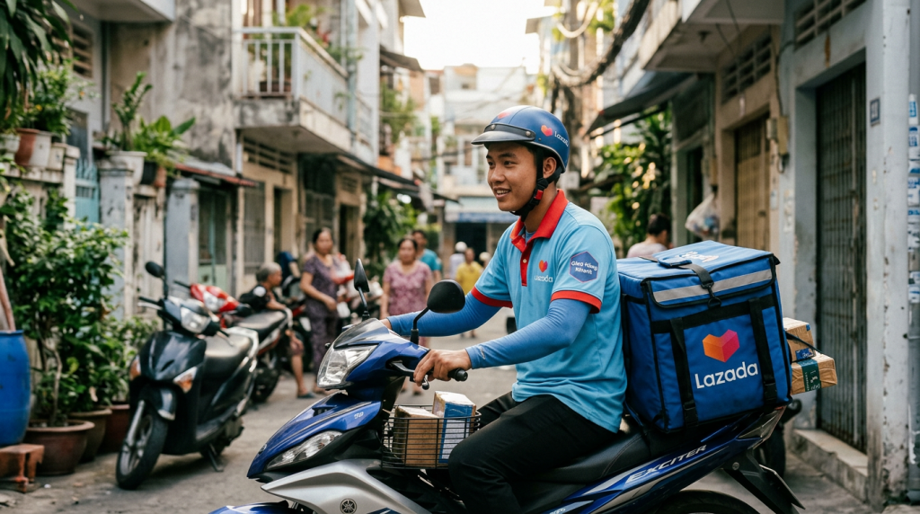 Việc làm Giao hàng Lazada (Shipper): Chạy tuyến cố định, lượng đơn khủng