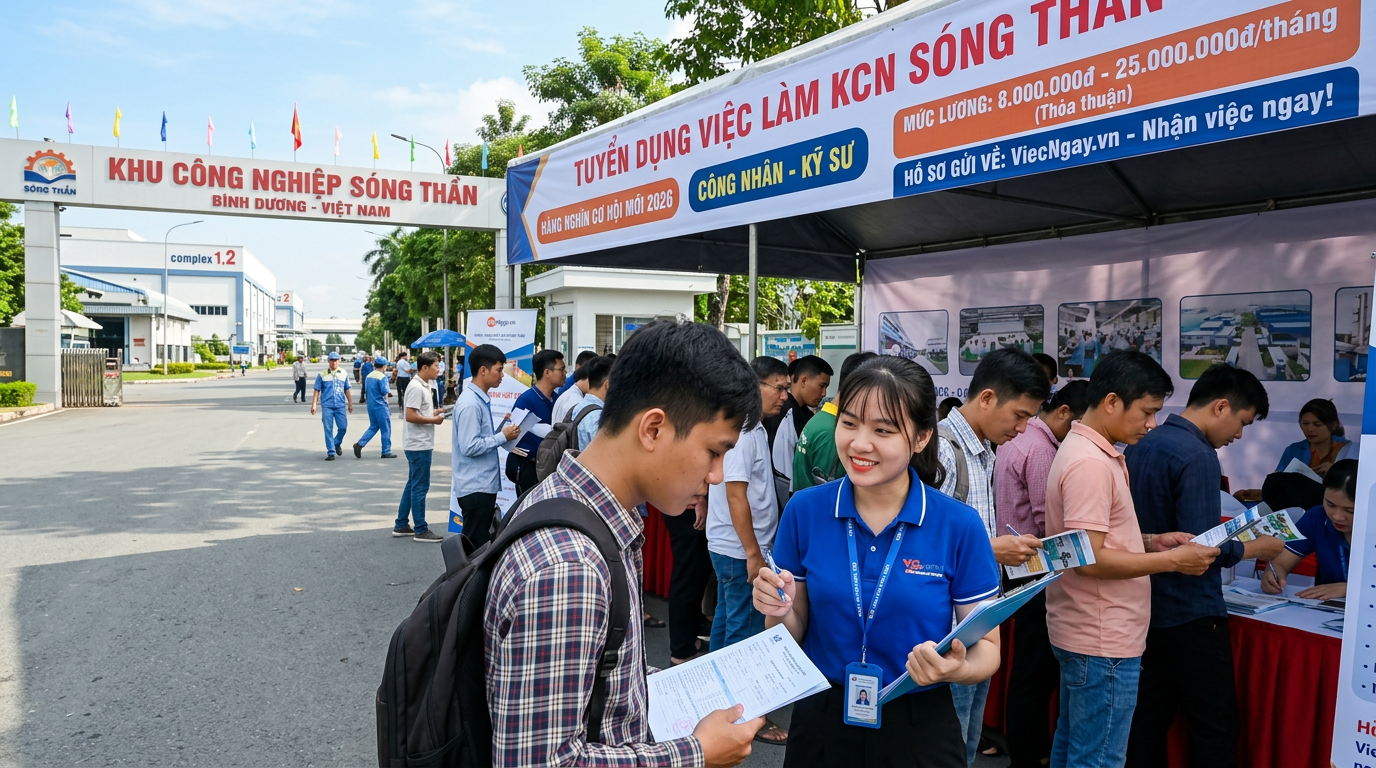 việc làm kcn sóng thần