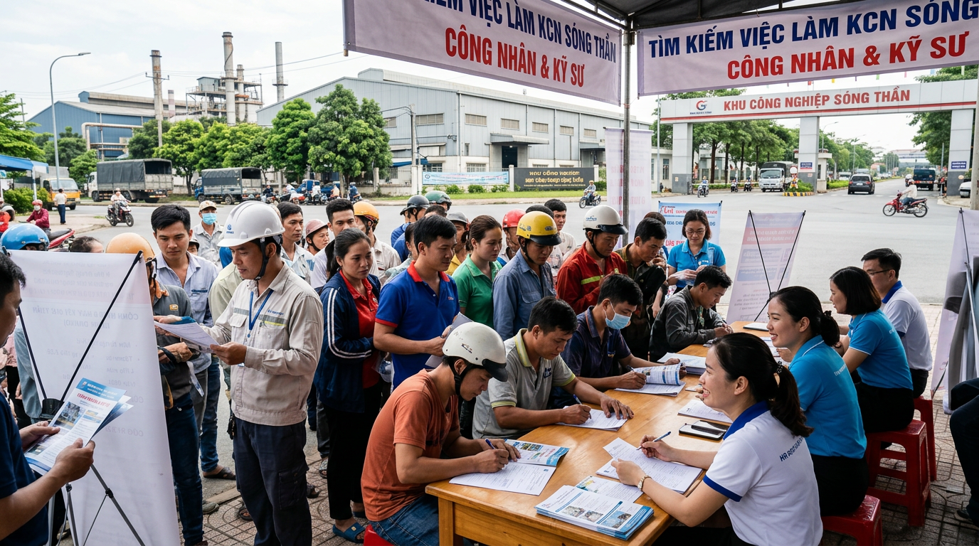 việc làm kcn sóng thần