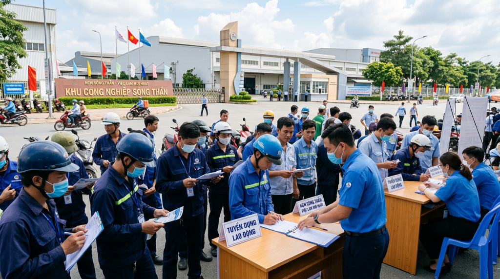 Việc làm KCN Sóng Thần: Tổng hợp hàng nghìn vị trí cho công nhân và kỹ sư