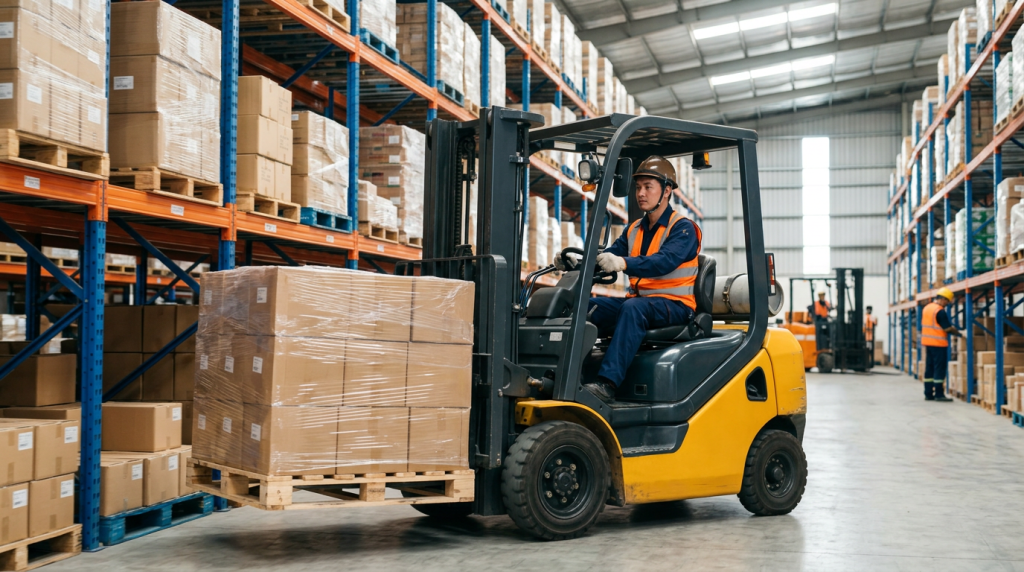 Việc làm Lái xe nâng hàng: Làm việc tại kho bãi lớn, thu nhập ổn định