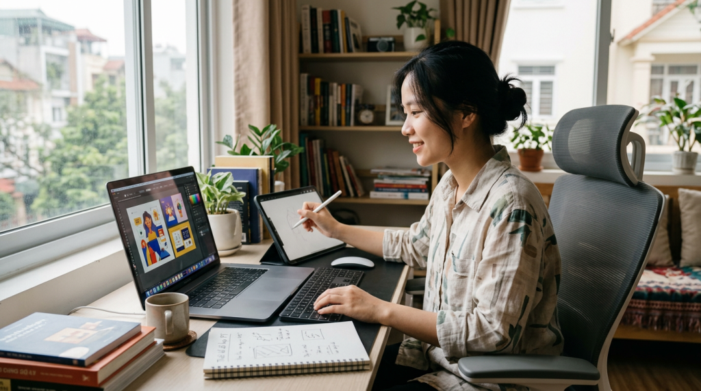 Việc làm Thiết kế đồ họa Part-time: Nhận dự án làm tại nhà, lương theo job